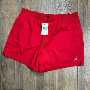 Jordan Poolside 5" Shorts Men's Size XXL Red HF9371-687 Mesh Lined